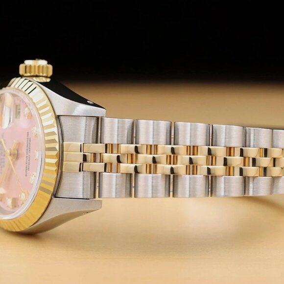 Sale! Rolex Ladies Diamond Pink Dial Datejust Watch With BOX - Picture 4 of 7